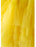Yellow Tulle Cupcake Flower Girl Dress